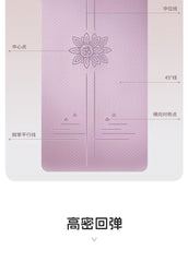 Cross-border TPE Yoga Mat for Women, Shock-absorbing, Silent, Non-slip Floor Mat, Home Use, Thickened for Sports, Dance, and Fitness.