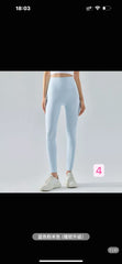 ( Own Funds)Lu Lu Yoga pants Double-sided brushed peach-colored hip-hugging sports fitness nine-inch pants with high waist for toning the buttocks and enhancing the silhouette, a nude yoga pants for women.