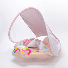 Swimming Baby Swim Ring Tummy Float Children's Swim Ring Underarm Ring with Canopy Sun Protection Model floating device
