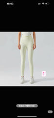 ( Own Funds)Lu Lu Yoga pants Double-sided brushed peach-colored hip-hugging sports fitness nine-inch pants with high waist for toning the buttocks and enhancing the silhouette, a nude yoga pants for women.